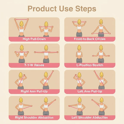 💞LAST DAY 50% OFF ✨Polishpops® Figure 8 Resistance Bands – Silicone Exercise Bands for Women