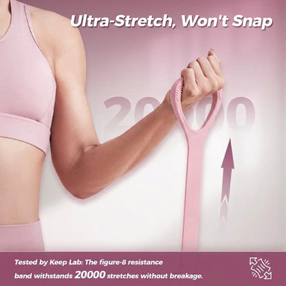 💞LAST DAY 50% OFF ✨Polishpops® Figure 8 Resistance Bands – Silicone Exercise Bands for Women