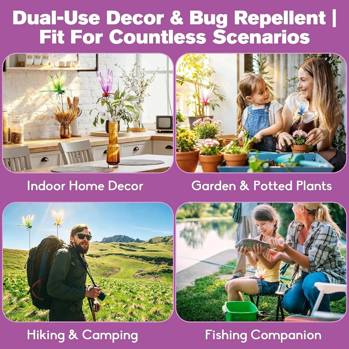 Orodira®✨Outdoor Fake Dragonfly Rod Clip, Garden Metal Dragonfly Clip