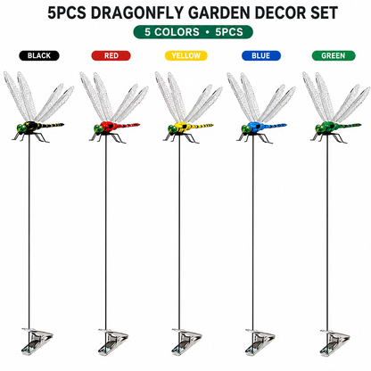 Orodira®✨Outdoor Fake Dragonfly Rod Clip, Garden Metal Dragonfly Clip