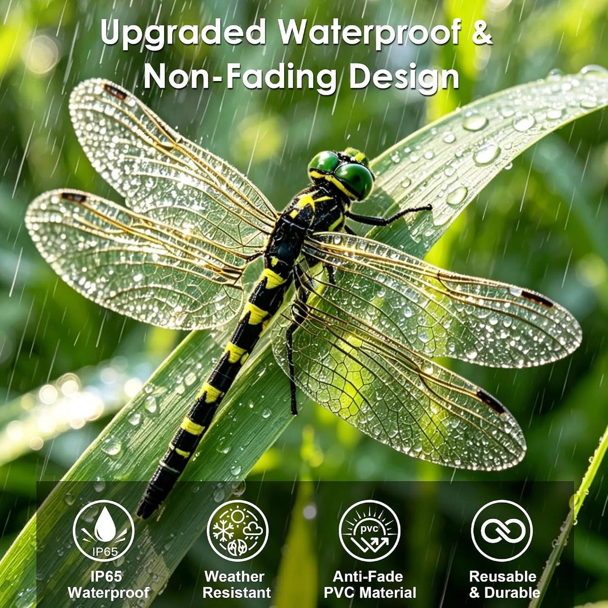 Orodira®✨Outdoor Fake Dragonfly Rod Clip, Garden Metal Dragonfly Clip