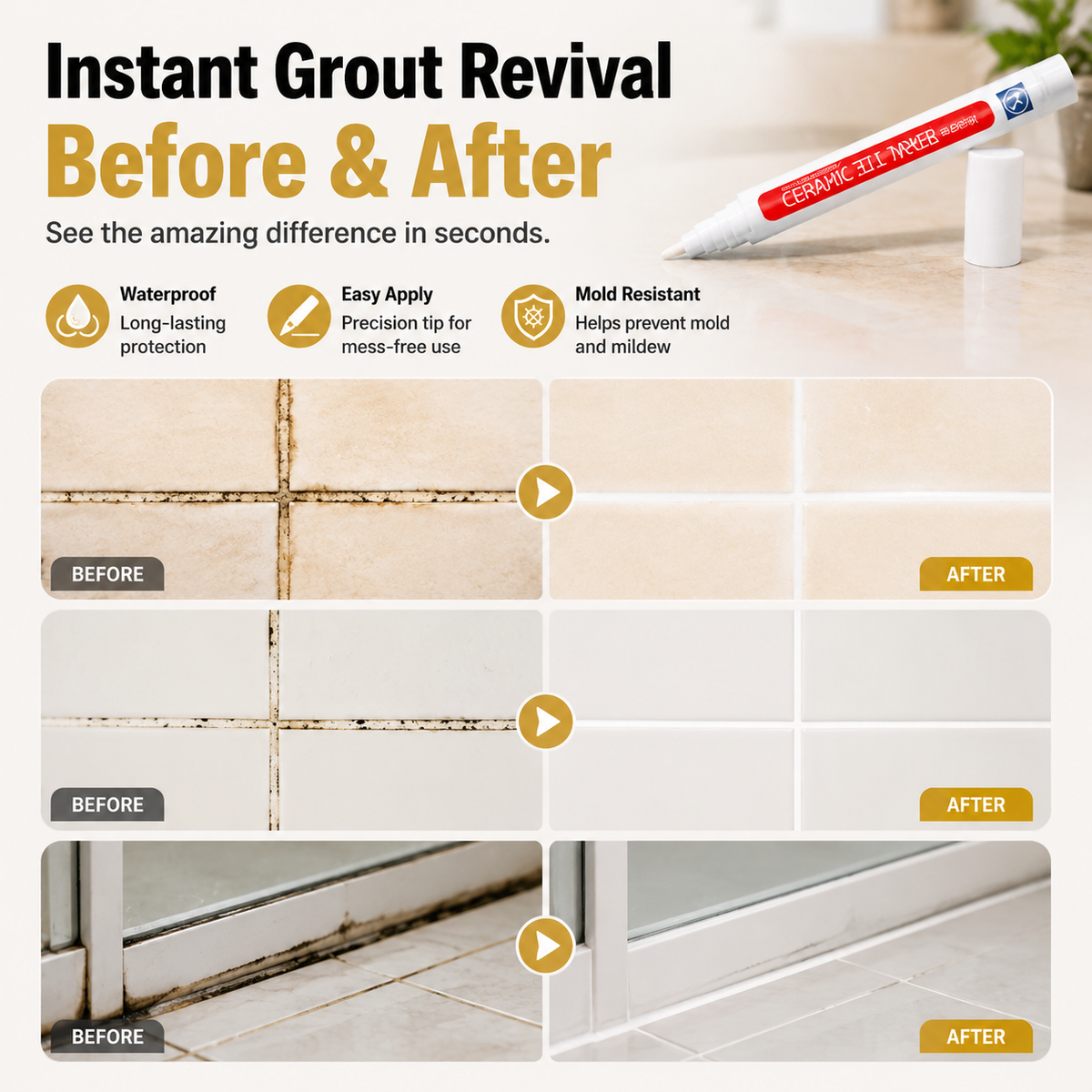 ⏳ FINAL 24 HOURS · 75% OFF✨Anti-mould and waterproof joint pen for ceramic tiles UPSELL