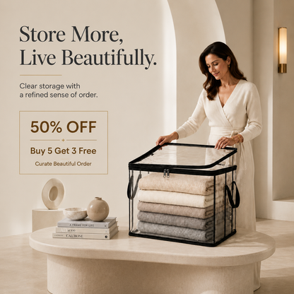🎁💞LAST DAY 50% OFF ✨📦Orodira®Large Heavy-Duty Thick Plastic Clear Storage