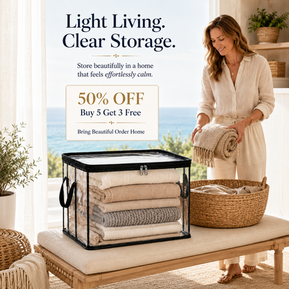 🎁💞LAST DAY 50% OFF ✨📦Orodira®Large Heavy-Duty Thick Plastic Clear Storage