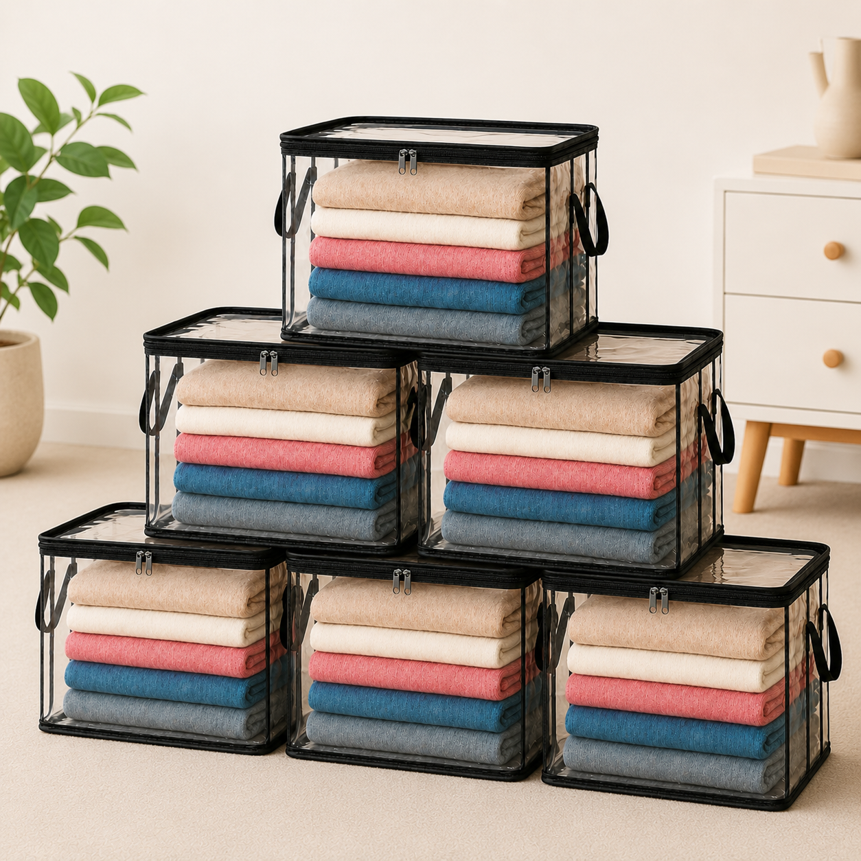 🎁💞LAST DAY 75% OFF ✨📦Orodira®Large Heavy-Duty Thick Plastic Clear Storage