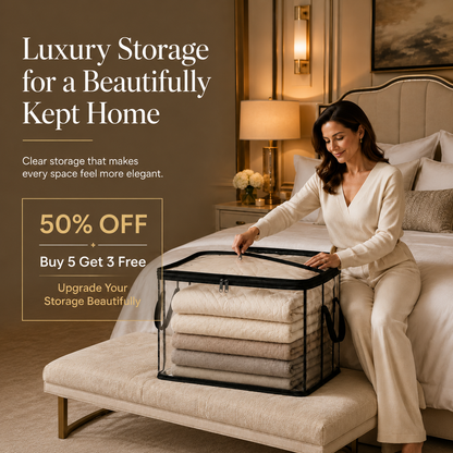 🎁💞LAST DAY 50% OFF ✨📦Orodira®Large Heavy-Duty Thick Plastic Clear Storage