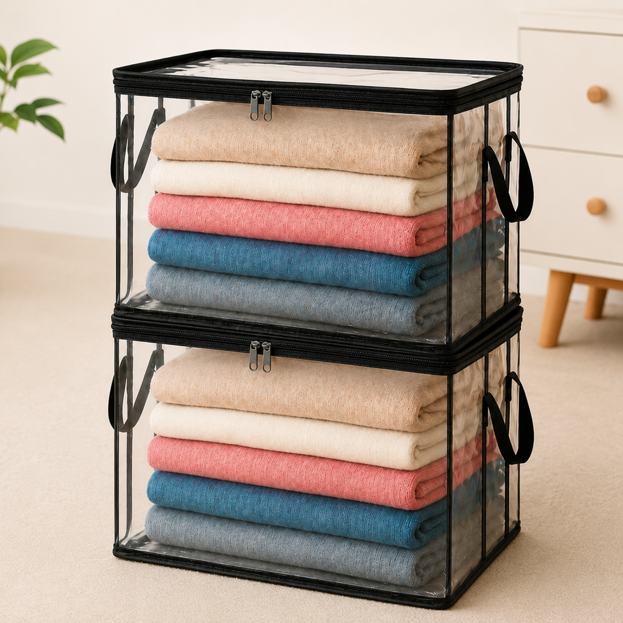 🎁💞LAST DAY 75% OFF ✨📦Orodira®Large Heavy-Duty Thick Plastic Clear Storage