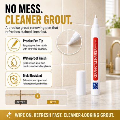 ⏳ FINAL 24 HOURS · 75% OFF✨Anti-mould and waterproof joint pen for ceramic tiles UPSELL