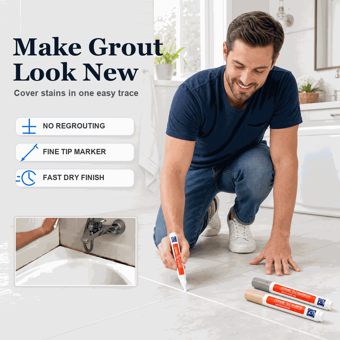 🔥✨LAST DAY 75% OFF ✨Anti-mould and waterproof joint pen for ceramic tiles