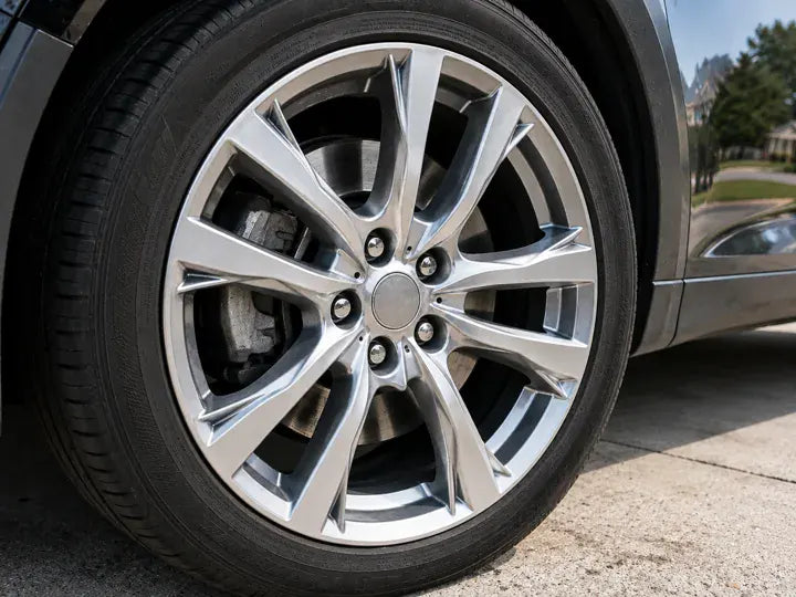 After cleaning buildup on a wheel rim
