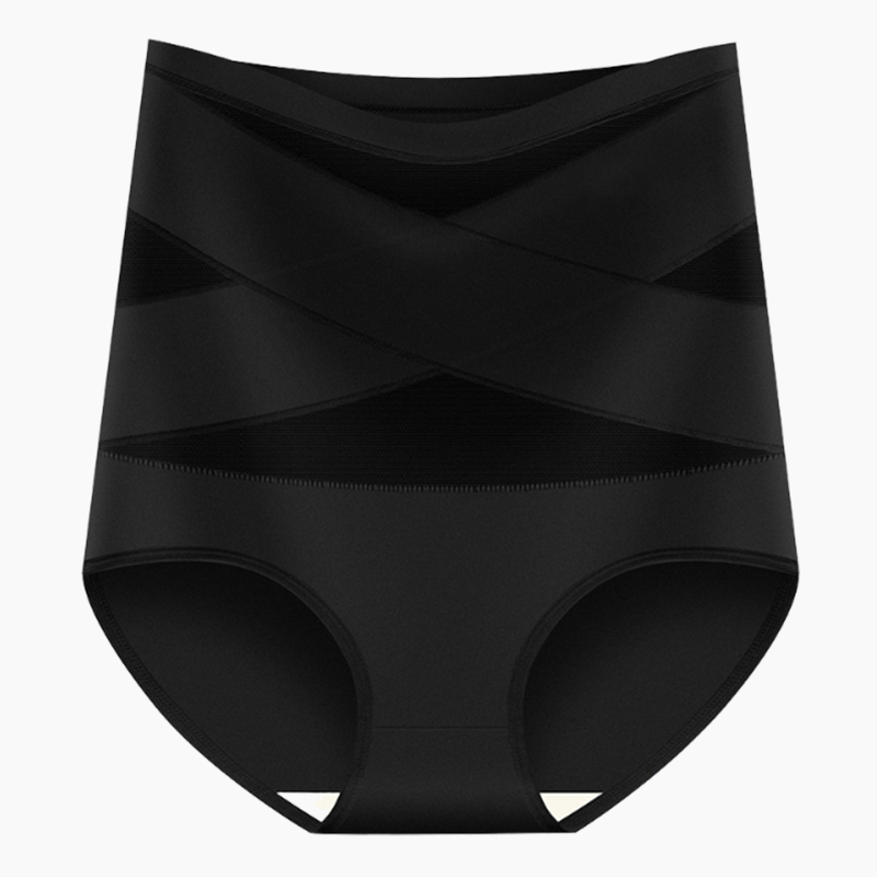 🌸Plus-Size High-Waist Cross Tummy Control Panties