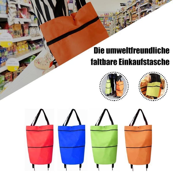 Orodira®🛒 Foldable 2-in-1 Rolling Shopping Bag UPSELL