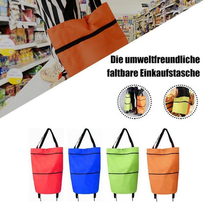 Orodira®🛒 Foldable 2-in-1 Rolling Shopping Bag UPSELL