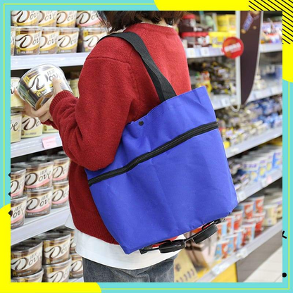 Orodira®🛒 Foldable 2-in-1 Rolling Shopping Bag UPSELL