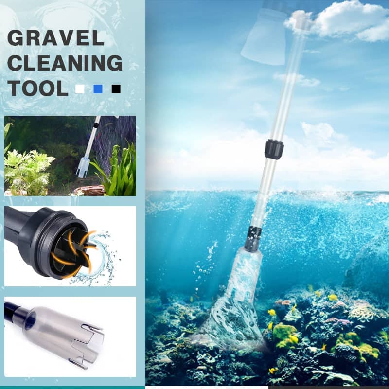 🐠 Battery-Powered Gravel Cleaner with Filter Bag