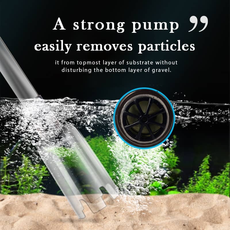 🐠 Battery-Powered Gravel Cleaner with Filter Bag