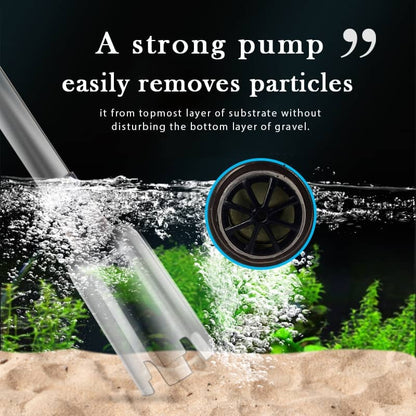 🐠 Battery-Powered Gravel Cleaner with Filter Bag