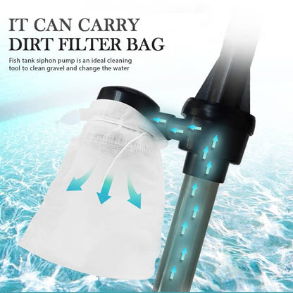 🐠 Battery-Powered Gravel Cleaner with Filter Bag
