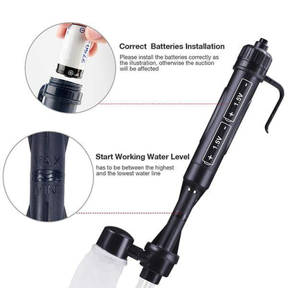 🐠 Battery-Powered Gravel Cleaner with Filter Bag