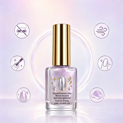 💅Lilac Mirror Nail Strengthener – Glossy Shine Without UV
