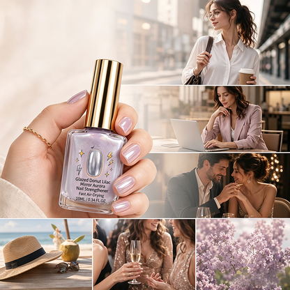 💅Lilac Mirror Nail Strengthener – Glossy Shine Without UV
