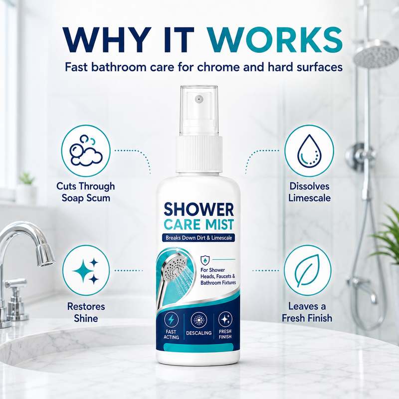 ⏳ FINAL 24 HOURS · 50% OFF🚿 Shower Limescale Remover Spray – Tackle Hard Water Buildup