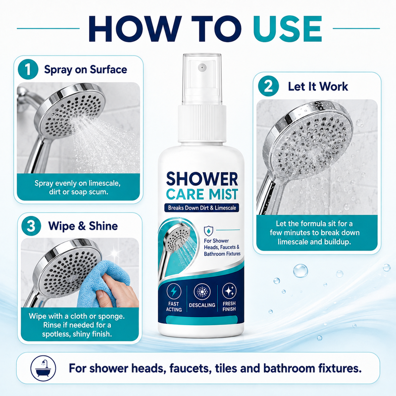 ⏳ FINAL 24 HOURS · 50% OFF🚿 Shower Limescale Remover Spray – Tackle Hard Water Buildup