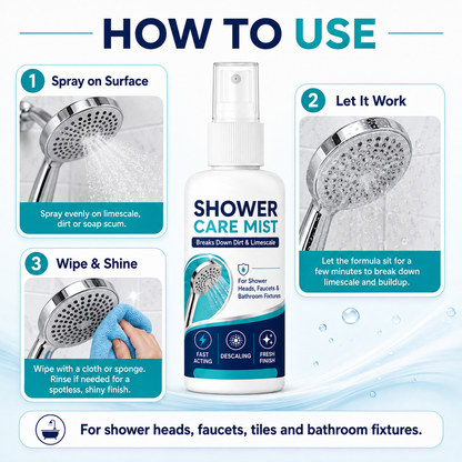 ⏳ FINAL 24 HOURS · 50% OFF🚿 Shower Limescale Remover Spray – Tackle Hard Water Buildup